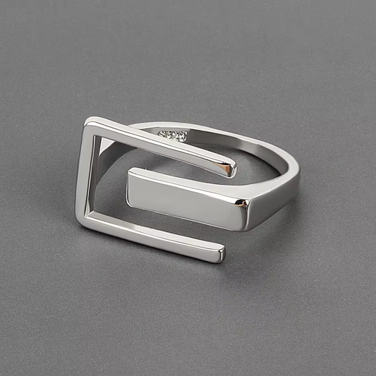 Silver ring with a unique irregular design - Withers