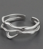 Open design silver ring with organic shape -Rudd