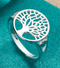 Elegant silver ring with tree of life motif - Mathies