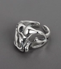Silver-plated ring with a unique, irregular design - Altman