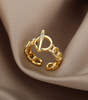 Refined gold ring with delicate, elegant chains - Sarah