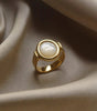 Refined gold ring adorned with delicate pearls - Armelise