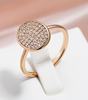 Gleaming gold vermeil ring of refined design - Kiera