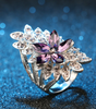 Elegantly designed ring in colored zirconia -  Bergum