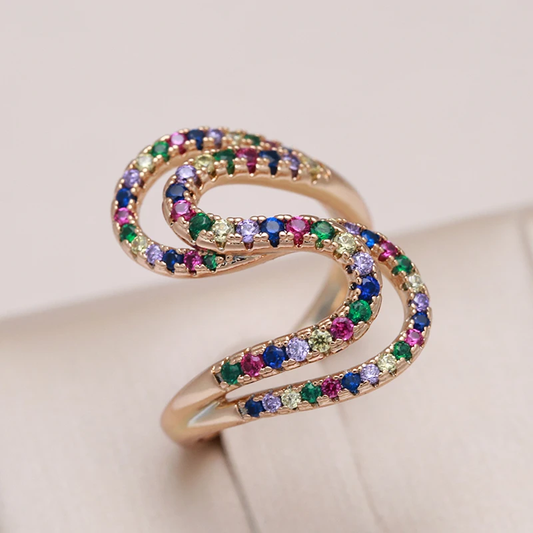 Refined ring in vibrant zirconia - Laila