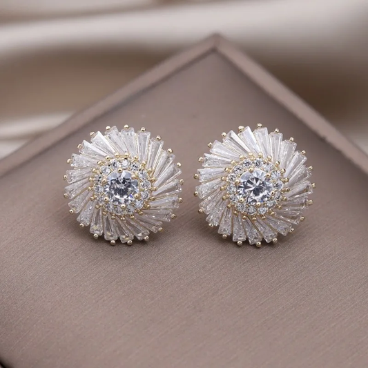 Refined, sparkling spiral earrings - Hayley