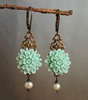 Elegant Boho Earrings with Turquoise Flower - Penelope