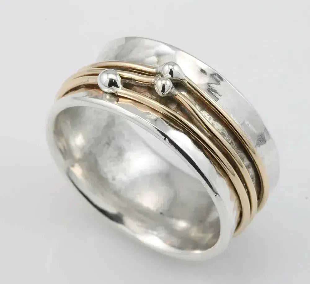 Silver and gold vintage ring - Karen